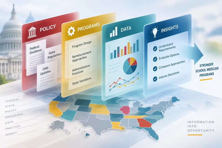 School Medicaid research process connecting policy, programs, data and insights